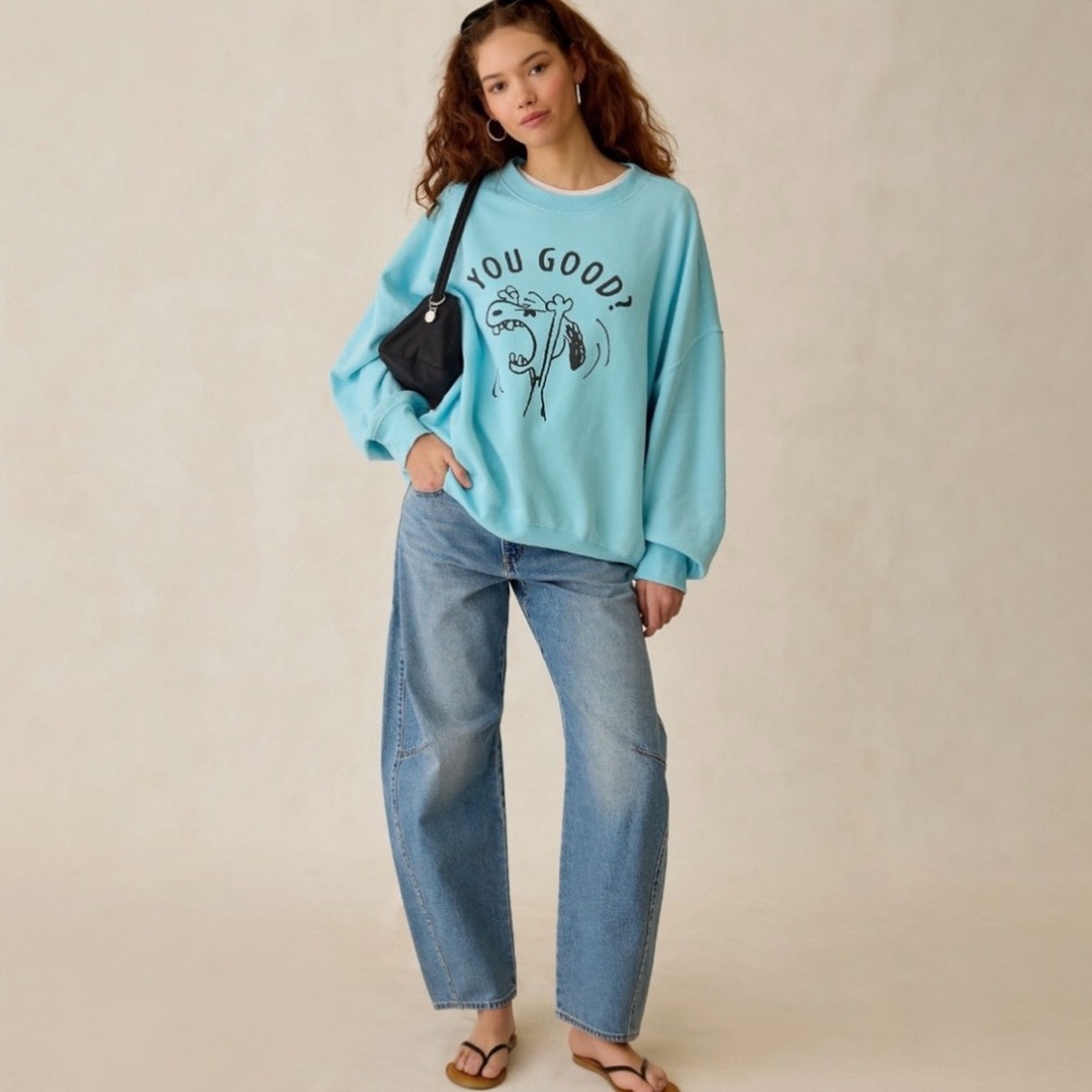 Peanuts UO Exclusive Graphic Crew Neck Sweatshirt - Picture 2 of 10